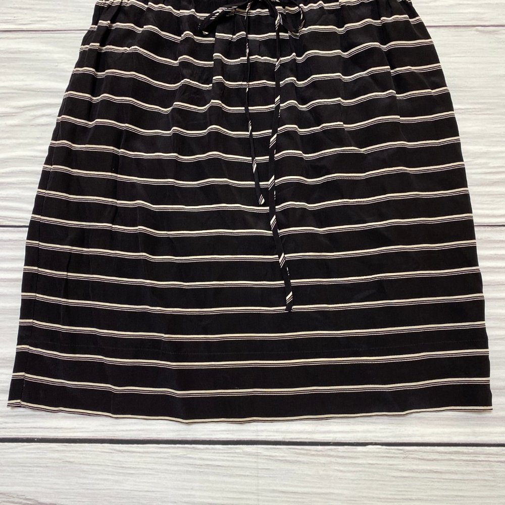 Joie Black White Striped Chariot Dress Silk - Picture 16 of 16